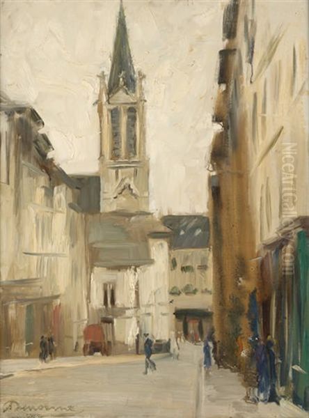 Ruelle Animee Oil Painting by Alexandre Denonne