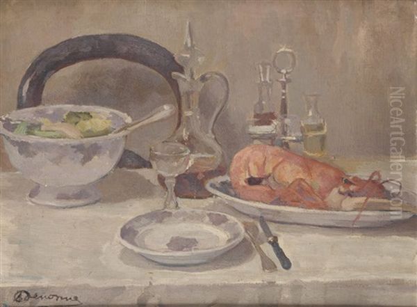 Nature Morte A La Langouste by Alexandre Denonne