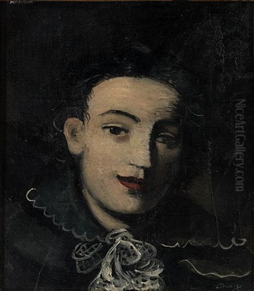 Portrait D'un Docteur D'universite Avec Son Manteau D'hermine Et Son Bonnet A La Main Oil Painting by Andre Derain