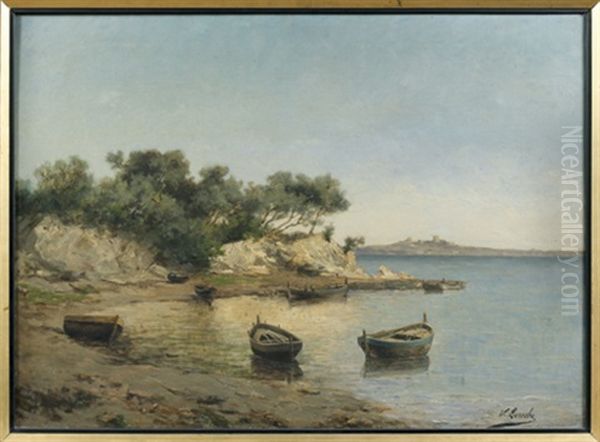 Vue De Beaulieu Oil Painting by Victor Deroche