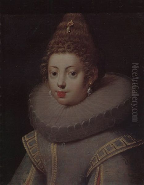 Portrait Of A Lady (marguerite De Valois?) Oil Painting by Claude Deruet