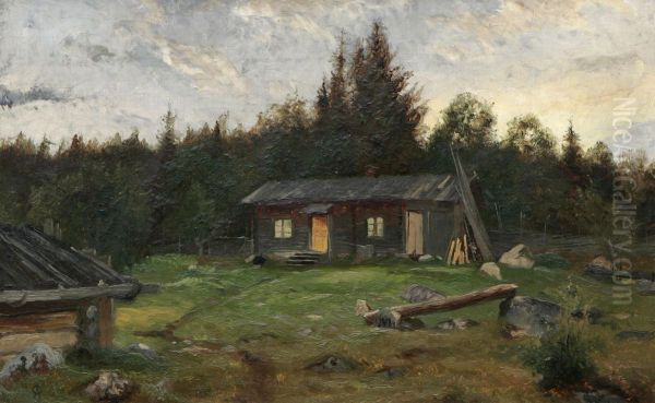 Skogstorp Oil Painting by Olof Arborelius