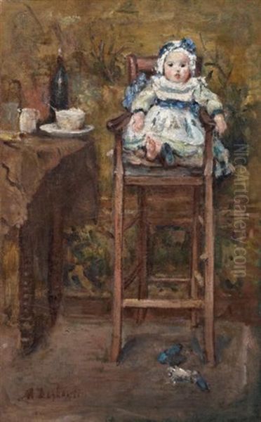 Le Repas De L'enfant Oil Painting by Marcellin Gilbert Desboutin