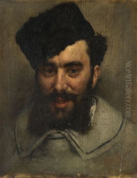 Portrait De Leon Warcollier Oil Painting by Marcellin Gilbert Desboutin