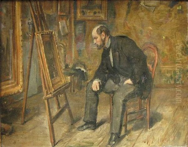 L'amateur Oil Painting by Marcellin Gilbert Desboutin