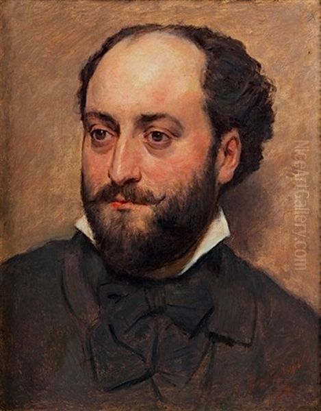 Portrait Presume De Duranty Oil Painting by Marcellin Gilbert Desboutin