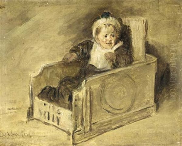 Jeune Enfant Au Bonnet Oil Painting by Marcellin Gilbert Desboutin