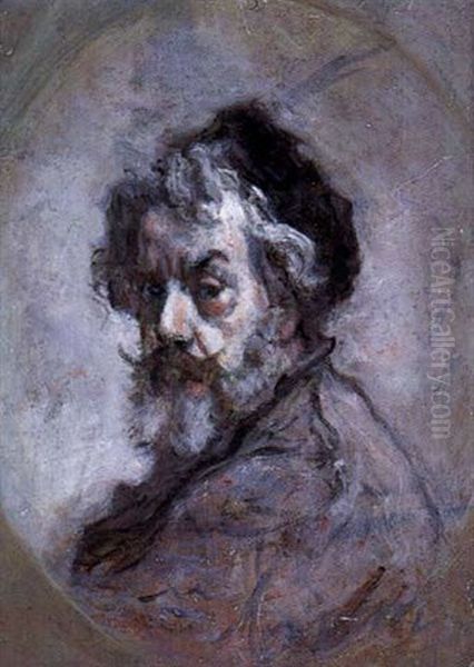 Autoportrait Oil Painting by Marcellin Gilbert Desboutin