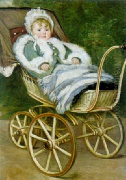 In The Pram Oil Painting by Marcellin Gilbert Desboutin