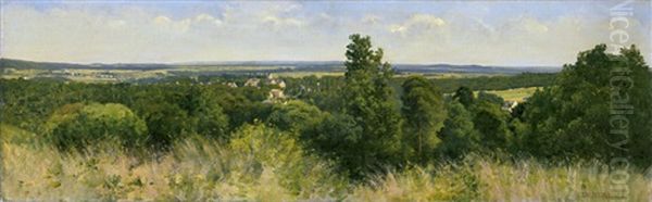 Nordfranzosische Sommerlandschaft Oil Painting by Jean Alfred Desbrosses