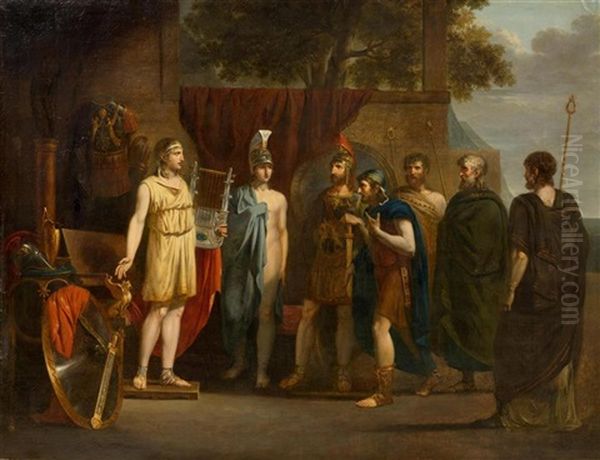 Achilles Empfangt Die Gesandten Des Agamemnon Oil Painting by Guillaume Desire Joseph Descamps