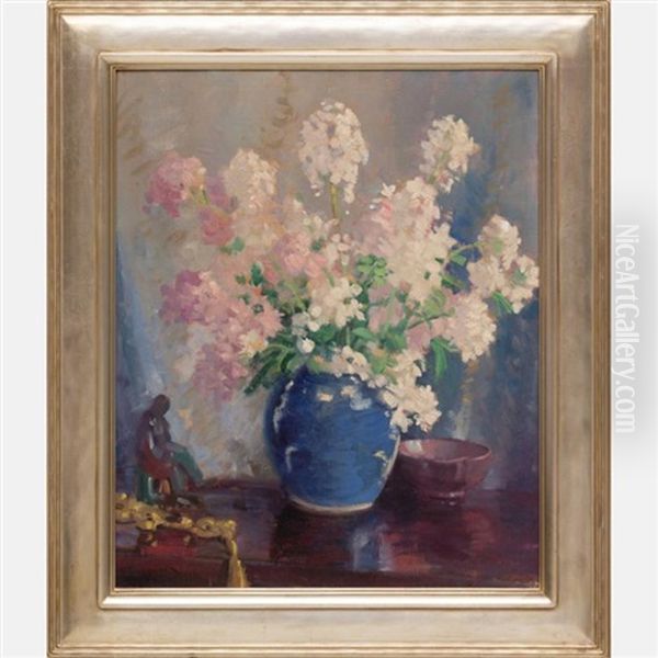 Still Life With Flowers Oil Painting by Frank H. Desch