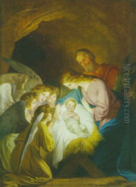 Die Geburt Christi Oil Painting by Melchior Paul Von Deschwanden