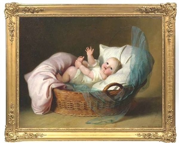 Kinderbildnis Oil Painting by Theodor Von Deschwanden