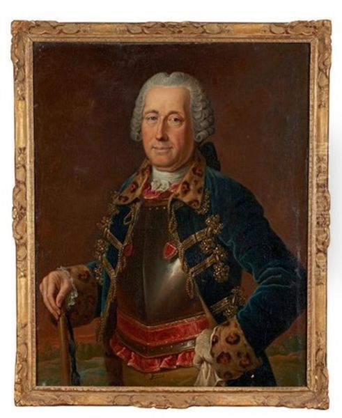 Portrait De Pierre Le Portier Du Saussay Oil Painting by Michel Hubert Descours