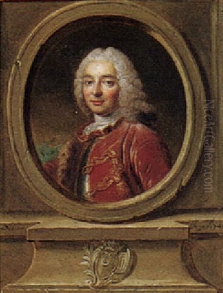 Portrait Of Francois-alexandre-pierre Garsault Oil Painting by Michel Hubert Descours