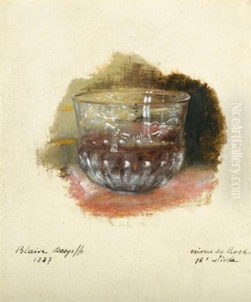 A 16th Century Rock Crystal Goblet (study) Oil Painting by Blaise Alexandre Desgoffe