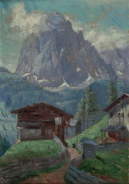 Auf Der Alm Oil Painting by Jules Desgoffe