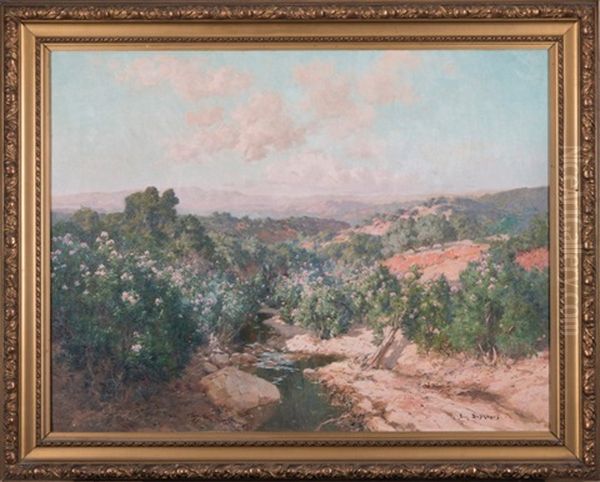 Cour D'eau En Kabylie Oil Painting by Eugene F. A. Deshayes