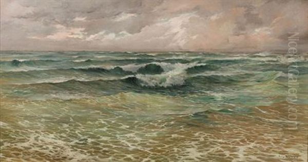 La Baie D'alger Oil Painting by Eugene F. A. Deshayes