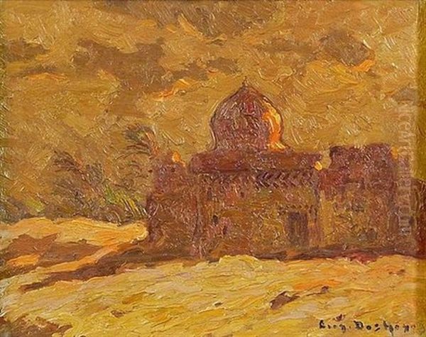 Le Marabout Oil Painting by Eugene F. A. Deshayes