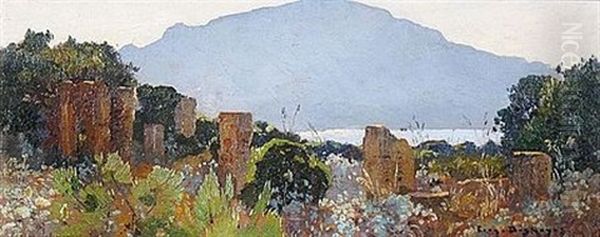 Tipaza La Romaine Oil Painting by Eugene F. A. Deshayes