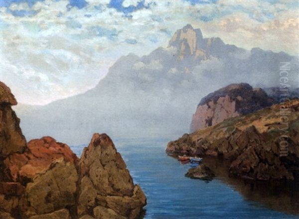 Calanques, Cote Djidjellanine Oil Painting by Eugene F. A. Deshayes