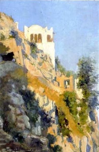 Villa Mauresque Oil Painting by Eugene F. A. Deshayes