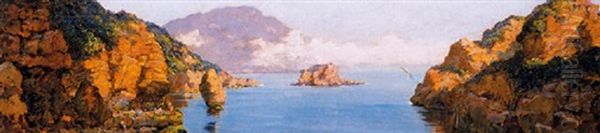 Paysage Du Sud Oil Painting by Eugene F. A. Deshayes