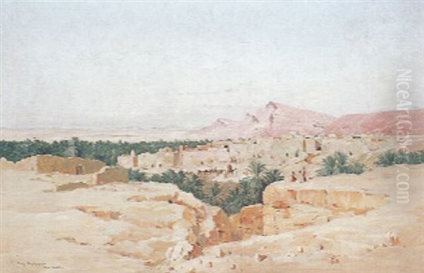 Bou-saada Oil Painting by Eugene F. A. Deshayes