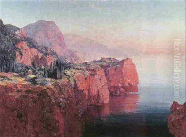 Calanques, Cote Algerienne Oil Painting by Eugene F. A. Deshayes