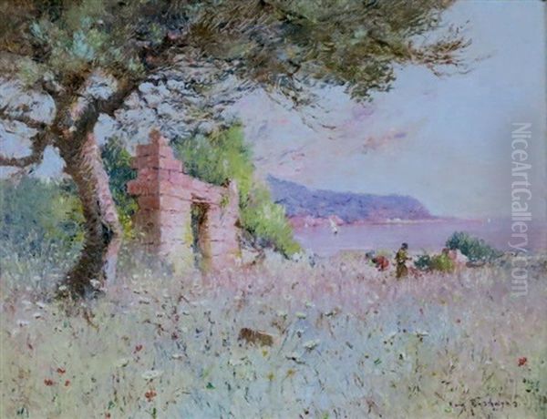 Paysage Mediterraneen Oil Painting by Eugene Deshayes