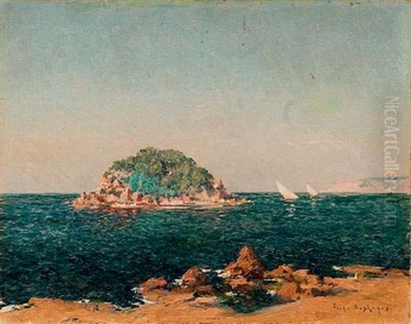 L'ile De Tigziert Oil Painting by Eugene Deshayes