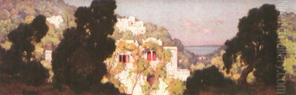 Les Jardins De La Villa Mauresque Oil Painting by Eugene Deshayes