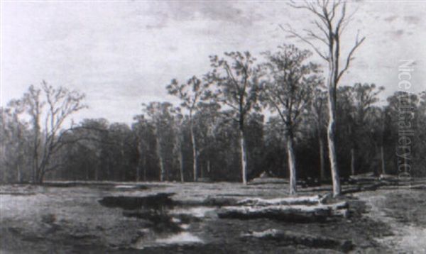 Der Wald Von Fontainebleau Oil Painting by Eugene Deshayes