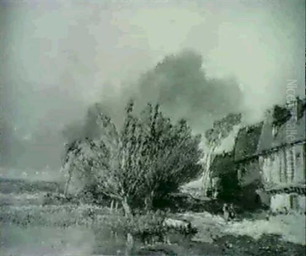 Aufziehendes Gewitter Oil Painting by Eugene Deshayes