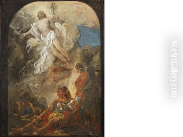 The Resurrection Oil Painting by Jean Baptiste Henri Deshays