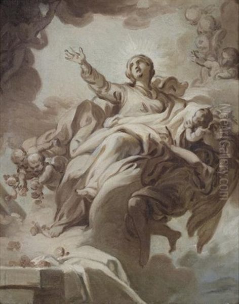 Assomption De La Vierge Oil Painting by Jean Baptiste Henri Deshays