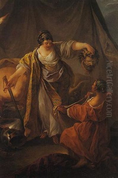 Judith Et La Tete D'holopherne Oil Painting by Jean Baptiste Henri Deshays