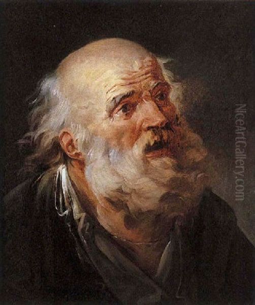 Homme Barbu Oil Painting by Jean Baptiste Henri Deshays