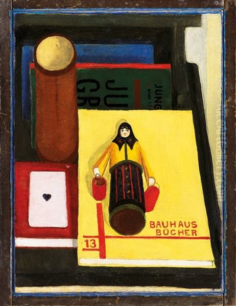 Still-life With Bauhaus Book Oil Painting by Istvan Desi Huber