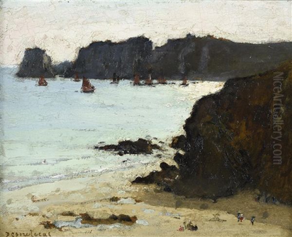 Le Tas De Pois, Camaret Oil Painting by Louis Marie Desire-Lucas