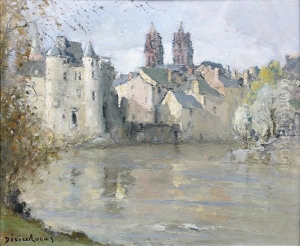 Espalion, Aveyron Oil Painting by Louis Marie Desire-Lucas