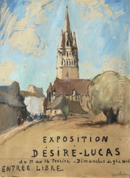 L'eglise De Ploare Oil Painting by Louis Marie Desire-Lucas