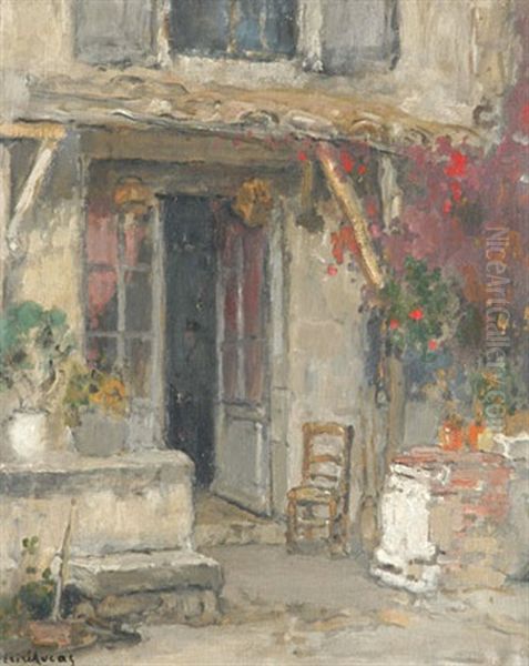 Cote Cour Oil Painting by Louis Marie Desire-Lucas