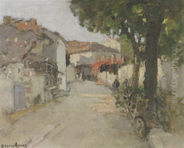 Une Rue A Montpezat Oil Painting by Louis Marie Desire-Lucas