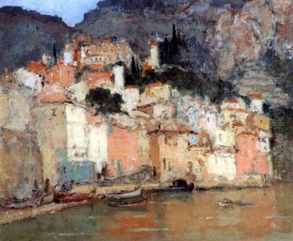 Le Port D'eze Oil Painting by Louis Marie Desire-Lucas