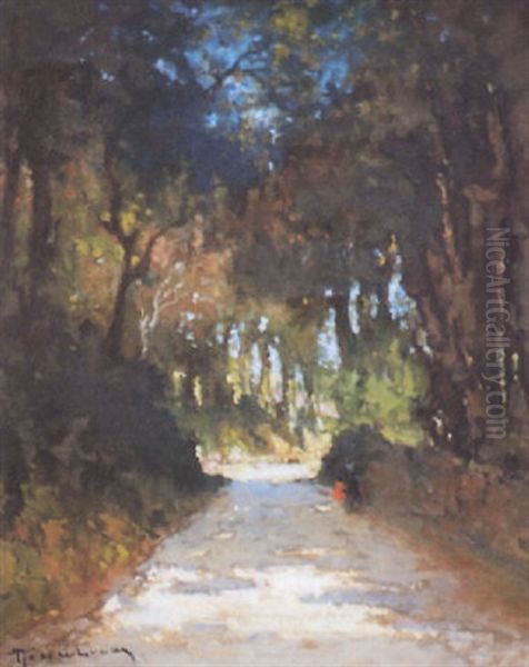 La Promenade Sur Le Sentier Des Plomarch Oil Painting by Louis Marie Desire-Lucas