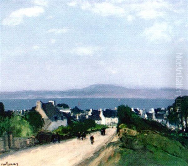 Vue De Douarnenez Oil Painting by Louis Marie Desire-Lucas