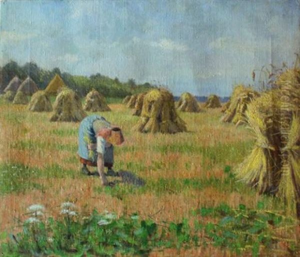 La Glaneuse Oil Painting by Louis-Leon Desjardins